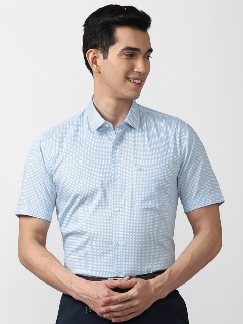 

Peter England Men Blue Formal Cotton Shirt