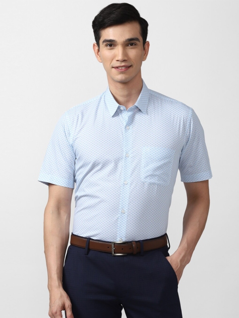 

Peter England Men Blue Printed Formal Shirt