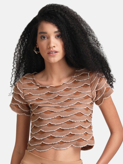 

Kazo Women Brown Crop Top
