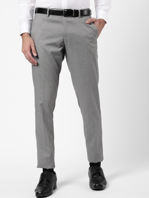 

R&B Men Grey Slim Fit Trousers