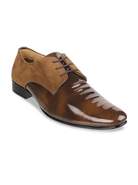 

WALKWAY by Metro Men Brown Solid Formal Derbys
