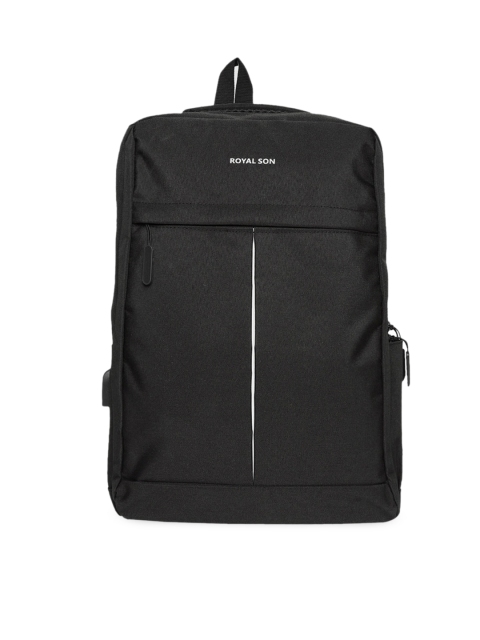 

ROYAL SON Unisex Backpack with USB Charging Port, Black