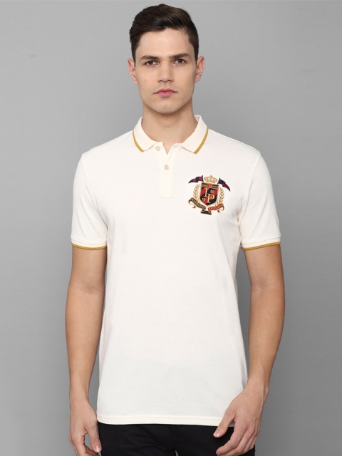 

Louis Philippe Sport Men Off White Polo Collar Slim Fit T-shirt