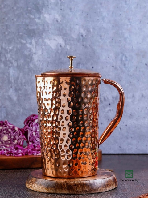 

The Indus Valley Copper-Toned Textured Pure Copper Water Jug