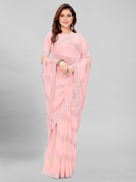 

Pratham Blue Rose Embellished Sequinned Pure Georgette Saree
