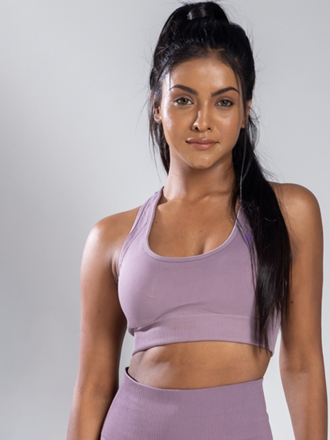 

SKNZ Lightly Padded Anti Bacterial Sports Bra, Purple