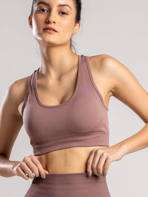 

SKNZ Lightly Padded Anti Bacterial Sports Bra, Purple