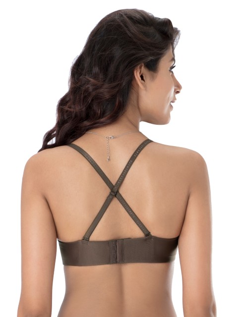 

PrettySecrets Brown Solid Underwired Lightly Padded Everyday Bra B0016