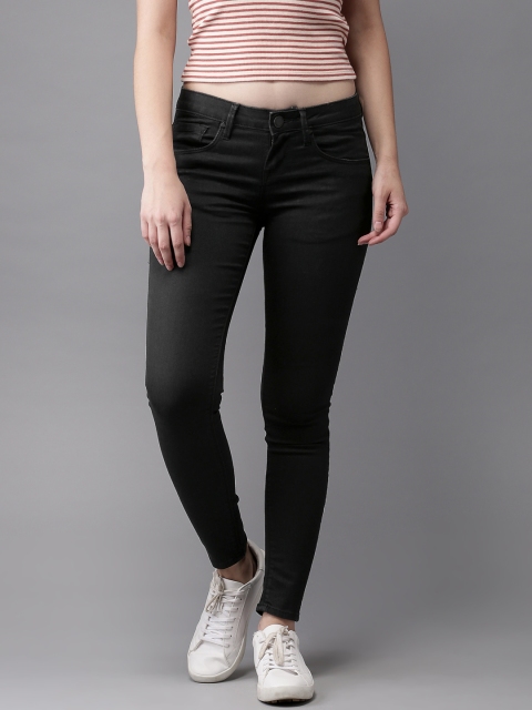 

Moda Rapido Women Black Skinny Fit Mid-Rise Cropped Clean Look Stretchable Jeans
