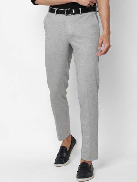 

Allen Solly Men Grey Checked Slim Fit Trouser