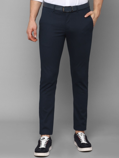 

Allen Solly Men Navy Blue Slim Fit Trousers