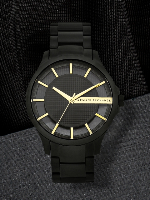 

Armani Exchange Men Black & Gold-Toned Analogue Watch AX2192