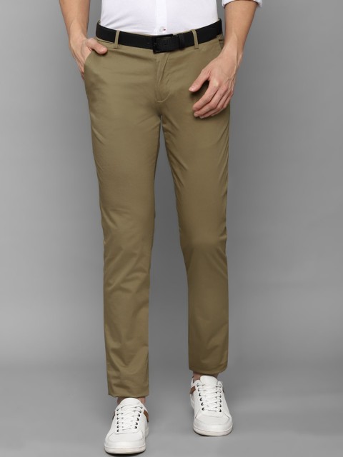 

Louis Philippe Sport Men Olive Green Textured Slim Fit Trousers