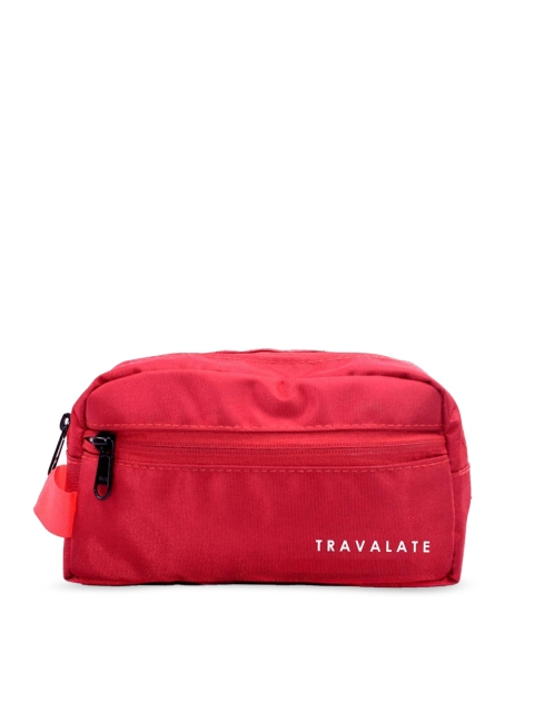 

TRAVALATE Unisex Solid Toiletry Bag, Red