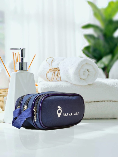 

TRAVALATE Unisex Printed Travel Pouch, Blue