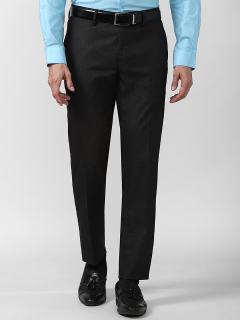 

Peter England Men Black Slim Fit Trousers