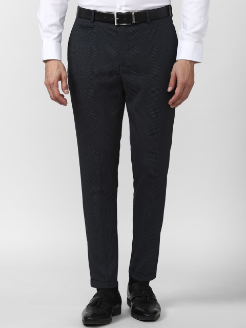 

Peter England Men Black Slim Fit Trousers