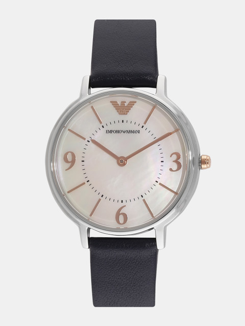 

Emporio Armani Women Off-White Analogue Watch AR2509