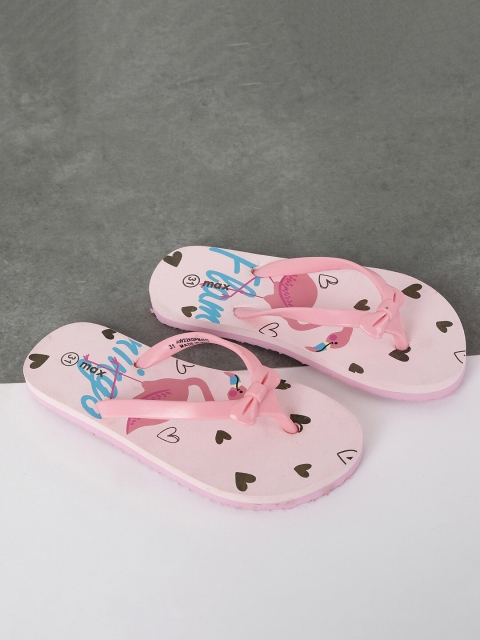 

max Girls Printed Thong Flip-Flops, Pink