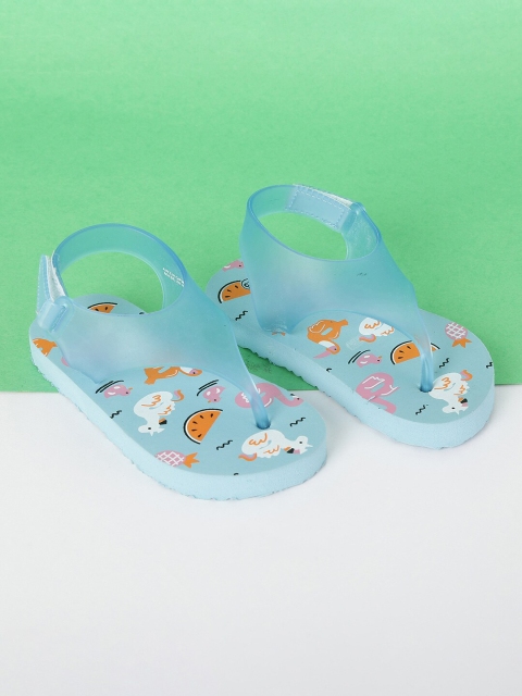 

max Girls Printed Thong Flip Flops, Blue