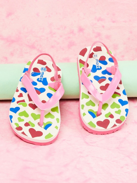 

max Girls Printed Thong Flip-Flops, White