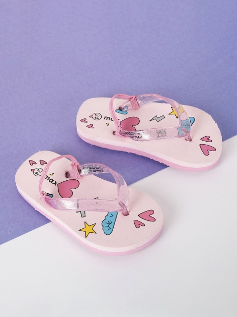 

max Girls Printed Thong Flip-Flops, Pink