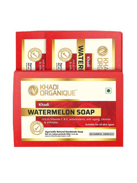 

Khadi Organique Set Of 3 Watermelon Soap, Transparent