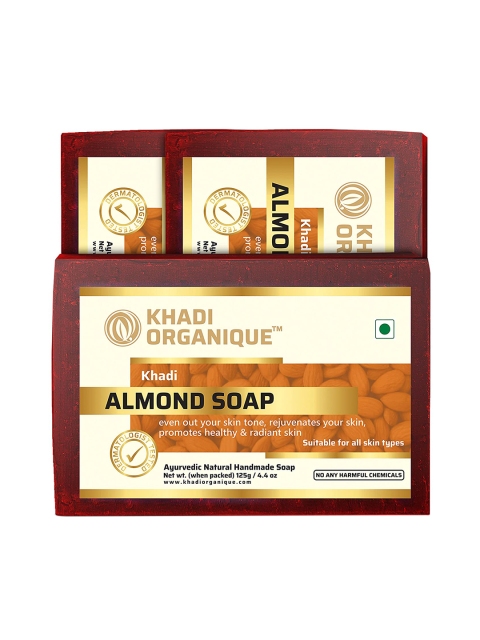 

Khadi Organique Set Of 3 Almond Soap, Transparent
