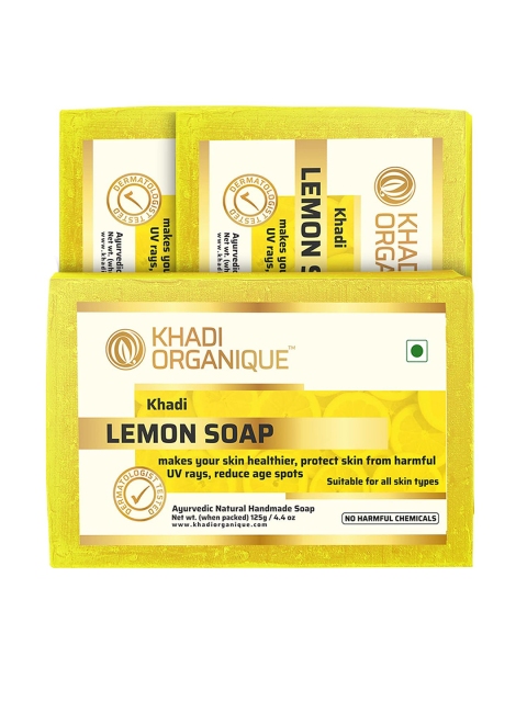 

Khadi Organique Set Of 3 Lemon Soap, Transparent