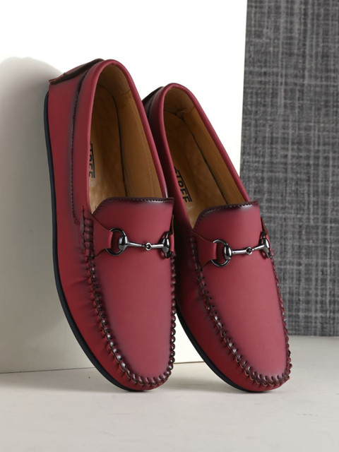 

Mactree Men Red PU Loafers