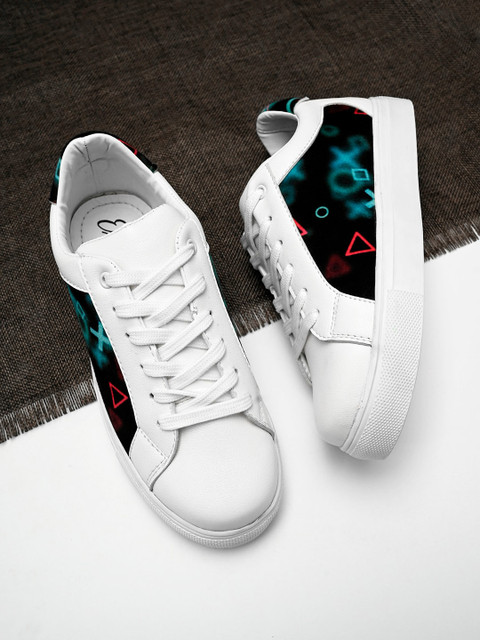 

EXTRIMOS Women White Colourblocked Sneakers