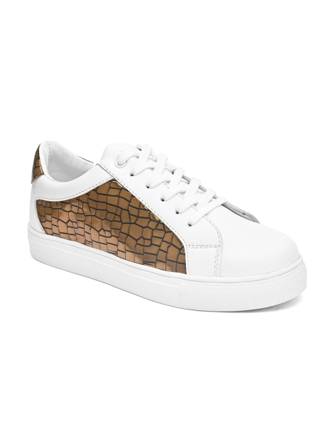 

EXTRIMOS Women White Printed Sneakers