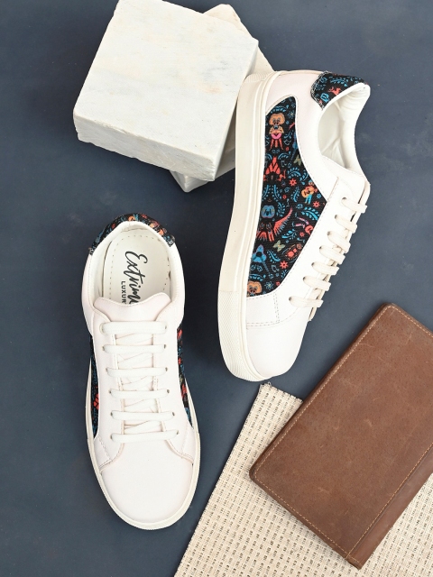 

EXTRIMOS Women Printed Sneakers, White