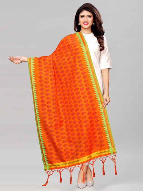 

KALINI Women Ethnic Motifs Printed Dupatta, Orange