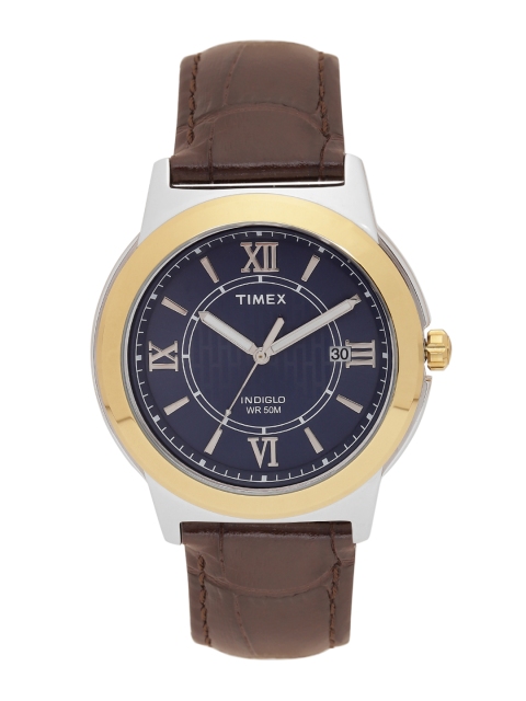 

Timex Men Navy Blue Analogue Watch T2P521