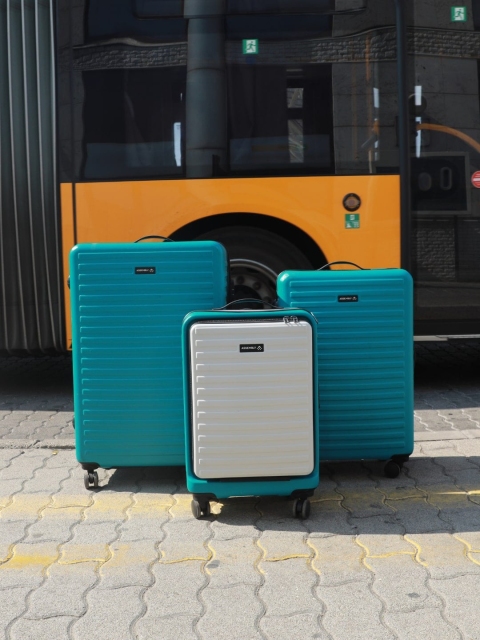 

Assembly Set Of 2 Teal Blue Textured Hard-Sided Trolley Suitcase