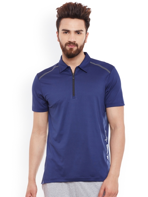 

Alcis Men Navy Blue Tennis Pro Polo Collar Slim Fit T-shirt