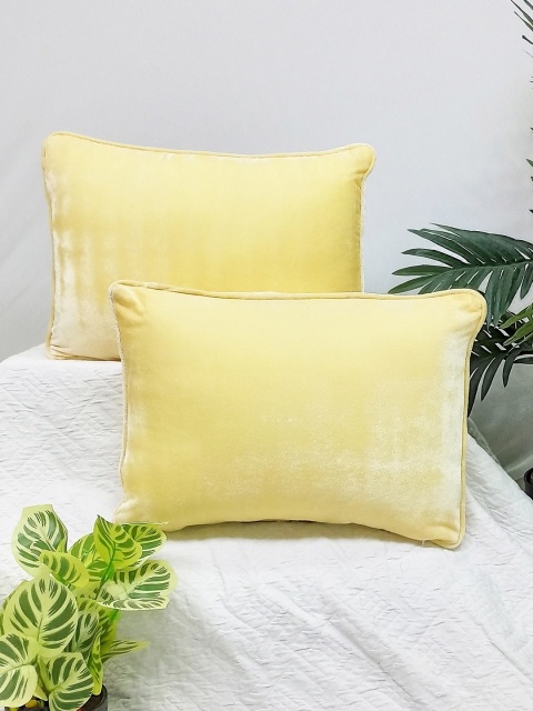 

STITCHNEST Set of 2 Rectangle Cushion Covers, Champagne