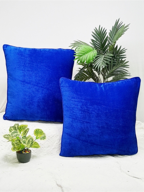 

STITCHNEST Set of 2 Square Cushion Covers, Blue