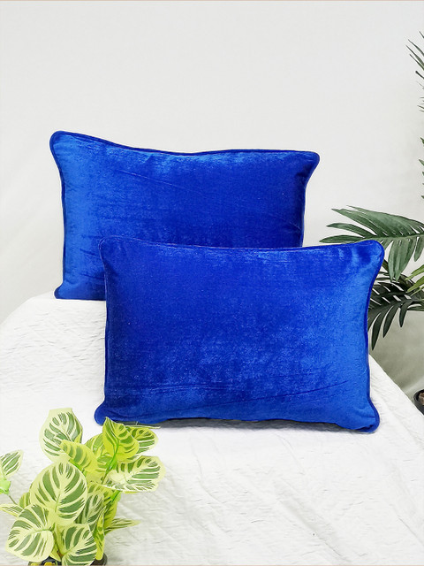 

STITCHNEST Set of 2 Rectangle Cushion Covers, Blue