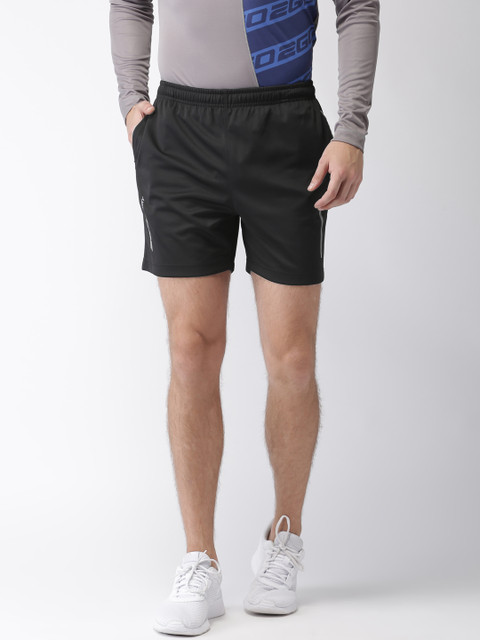 

2GO Men Black Solid Regular Fit Sports Shorts
