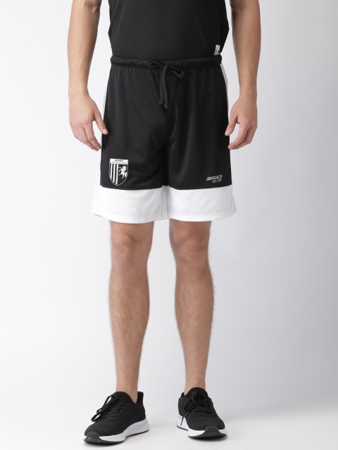 

2GO Men Black Solid Regular Fit Football Shorts