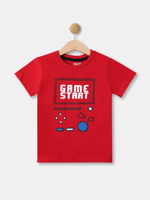 

R&B Boys Red Printed T-shirt
