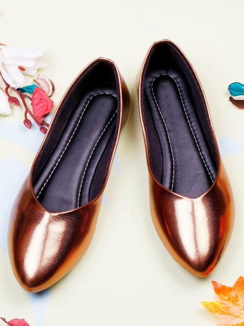 

ESTATOS Women Ballerinas Flats, Copper