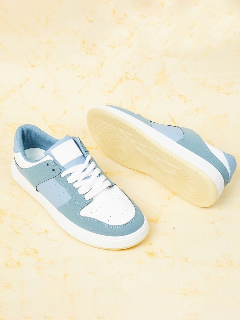 

max Women Blue Colourblocked PU Sneakers