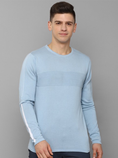 

Allen Solly Men Blue Solid Pullover