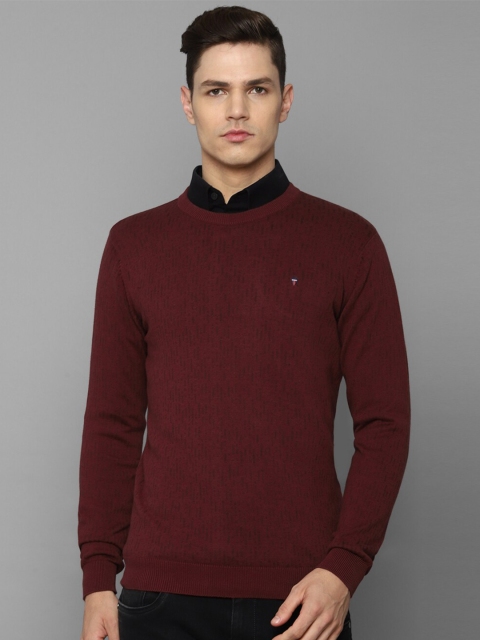 

Louis Philippe Sport Men Maroon Pure Cotton Pullover