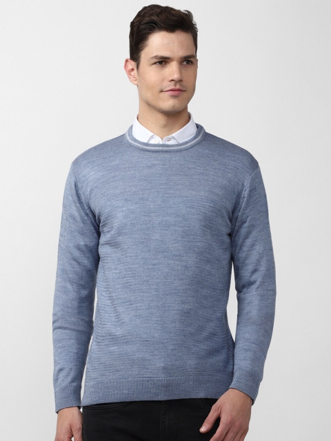 

Peter England Casuals Men Blue Solid Pullover