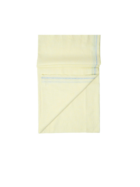 

Linen Club Men Yellow Colored Solid Pure Linen Shirt Clothing Fabric