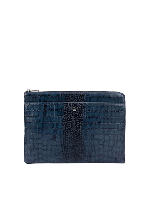 

Da Milano Men Blue Textured Leather Laptop Sleeve